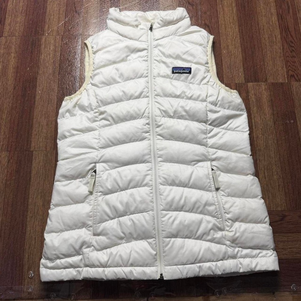 Patagonia White Nano‎ Puff Insulated Gilet Vest Youth Large (Women's XS)
